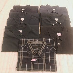 Lot of 7 H&M Mens Regular and Coupe Fit Shirts